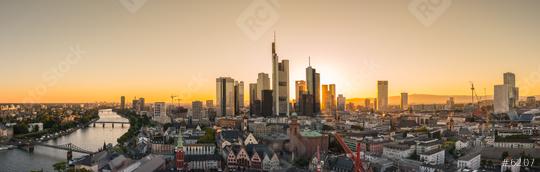 Summer panorama of the financial district in Frankfurt  : Stock Photo or Stock Video Download rcfotostock photos, images and assets rcfotostock | RC Photo Stock.: