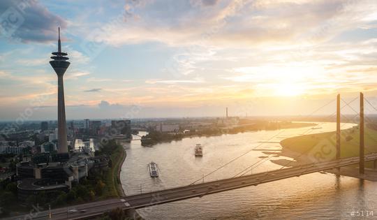 summer sunset at dusseldorf in germany  : Stock Photo or Stock Video Download rcfotostock photos, images and assets rcfotostock | RC Photo Stock.: