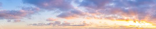 Summer sunset sky panorama with fleece clouds. Summer evening good weather background.  : Stock Photo or Stock Video Download rcfotostock photos, images and assets rcfotostock | RC Photo Stock.: