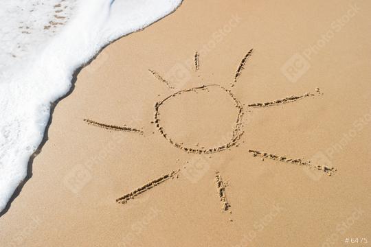 Sun drawn on the sand   : Stock Photo or Stock Video Download rcfotostock photos, images and assets rcfotostock | RC Photo Stock.:
