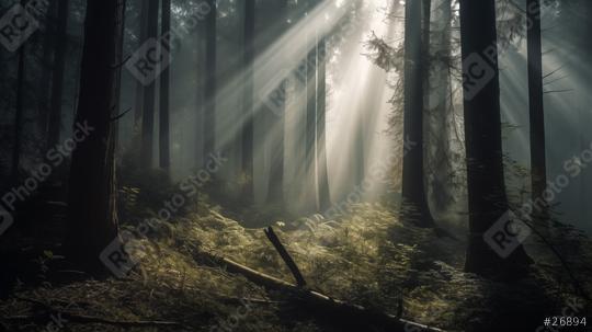 Sun rays piercing through a misty forest
  : Stock Photo or Stock Video Download rcfotostock photos, images and assets rcfotostock | RC Photo Stock.:
