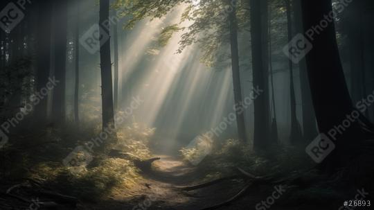 Sunlight streaming through a misty forest path
  : Stock Photo or Stock Video Download rcfotostock photos, images and assets rcfotostock | RC Photo Stock.: