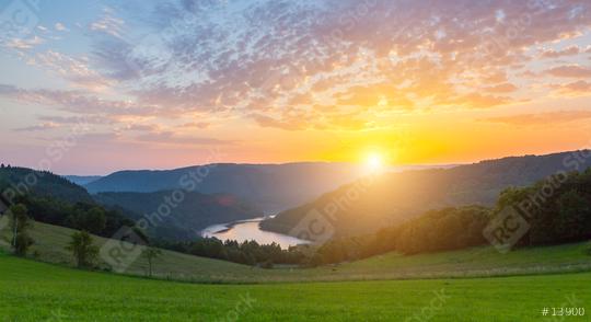 sunrise at the rurlake in the eifel  : Stock Photo or Stock Video Download rcfotostock photos, images and assets rcfotostock | RC Photo Stock.: