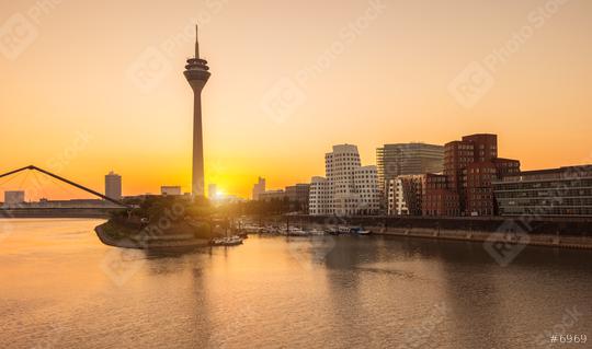 sunrise view of Dusseldorf medienhafen  : Stock Photo or Stock Video Download rcfotostock photos, images and assets rcfotostock | RC Photo Stock.: