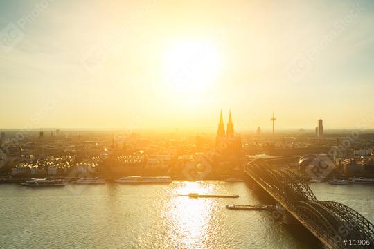 sunset at cologne city  : Stock Photo or Stock Video Download rcfotostock photos, images and assets rcfotostock | RC Photo Stock.: