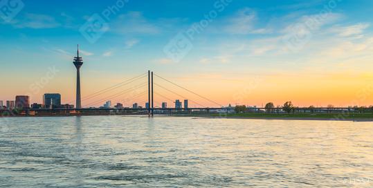 sunset of Rhein river at Dusseldorf  : Stock Photo or Stock Video Download rcfotostock photos, images and assets rcfotostock | RC Photo Stock.: