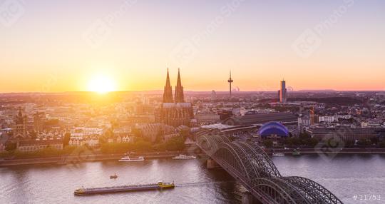 sunset over cologne city  : Stock Photo or Stock Video Download rcfotostock photos, images and assets rcfotostock | RC Photo Stock.: