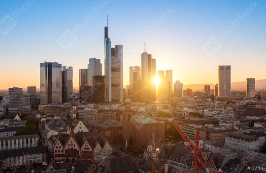 Sunset over Frankfurt skyline  : Stock Photo or Stock Video Download rcfotostock photos, images and assets rcfotostock | RC Photo Stock.: