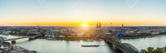 sunset panorama of cologne  : Stock Photo or Stock Video Download rcfotostock photos, images and assets rcfotostock | RC-Photo-Stock.: