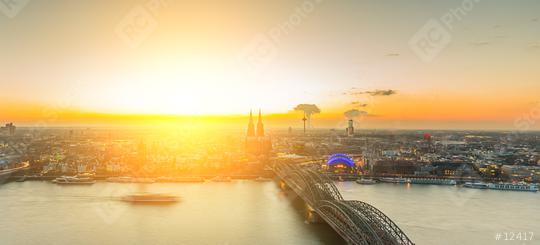Sunset skyline in cologne   : Stock Photo or Stock Video Download rcfotostock photos, images and assets rcfotostock | RC Photo Stock.: