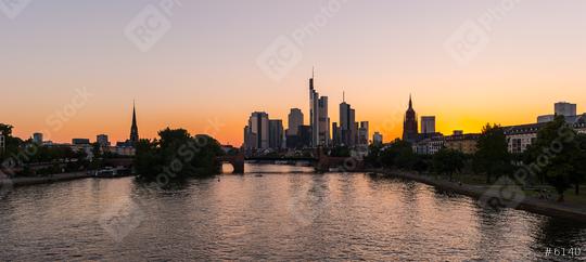 Sunset Skyline silhouette of Frankfurt am Main, Germany  : Stock Photo or Stock Video Download rcfotostock photos, images and assets rcfotostock | RC Photo Stock.: