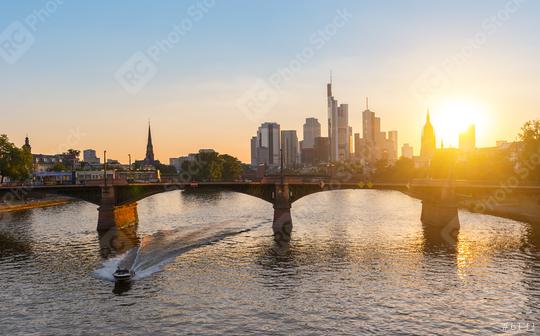 Sunset Skyline view at Frankfurt am Main  : Stock Photo or Stock Video Download rcfotostock photos, images and assets rcfotostock | RC Photo Stock.: