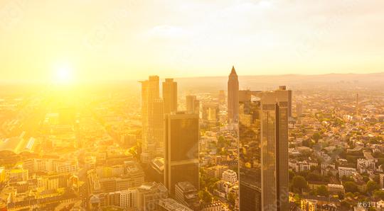 Sunset view european city Frankfurt am main skyscrapers  : Stock Photo or Stock Video Download rcfotostock photos, images and assets rcfotostock | RC Photo Stock.: