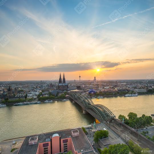 Sunset view of cologne in summer  : Stock Photo or Stock Video Download rcfotostock photos, images and assets rcfotostock | RC Photo Stock.: