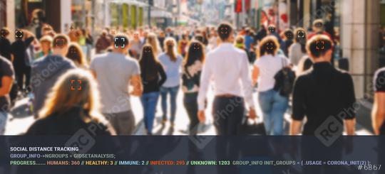 surveillance tracking crowd of people to protect their health and social behavior. Big data monitoring motion profile concept.  : Stock Photo or Stock Video Download rcfotostock photos, images and assets rcfotostock | RC Photo Stock.: