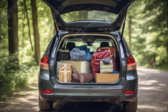 SUV loaded with luggage for travel in a forest
  : Stock Photo or Stock Video Download rcfotostock photos, images and assets rcfotostock | RC Photo Stock.: