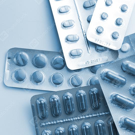 Tablets capsule pills heap in Blister packagings antibiotic pharmacy medicine medical flu  : Stock Photo or Stock Video Download rcfotostock photos, images and assets rcfotostock | RC Photo Stock.: