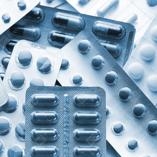 Tablets pills capsule heap in Blister packagings medicine medical antibiotic pharmacy flu  : Stock Photo or Stock Video Download rcfotostock photos, images and assets rcfotostock | RC Photo Stock.: