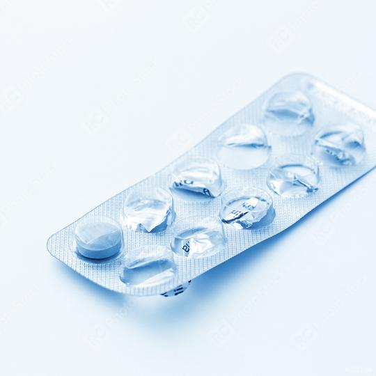 Tablets pills packaging pharmacy medicine medical on blue white background  : Stock Photo or Stock Video Download rcfotostock photos, images and assets rcfotostock | RC Photo Stock.: