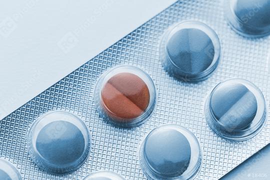 Tablets pills therapy flu in a Blister packaging antibiotic pharmacy medicine medical  : Stock Photo or Stock Video Download rcfotostock photos, images and assets rcfotostock | RC Photo Stock.: