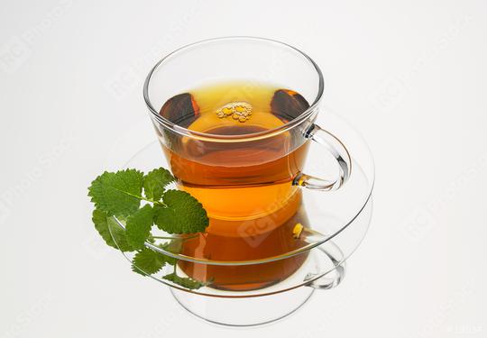teapot tea with mint peppermint leaf hot drink aroma isolated on white background with reflection  : Stock Photo or Stock Video Download rcfotostock photos, images and assets rcfotostock | RC Photo Stock.:
