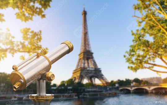 Telescope with view to the Eiffel Tower in Paris  : Stock Photo or Stock Video Download rcfotostock photos, images and assets rcfotostock | RC Photo Stock.: