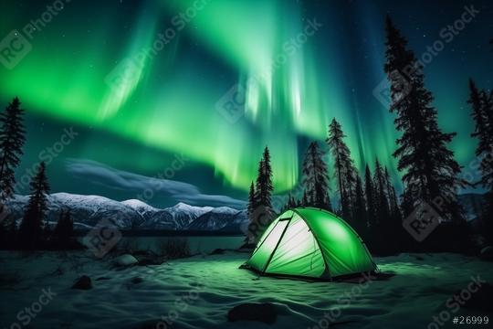 Tent glowing under the aurora borealis in snowy landscape
  : Stock Photo or Stock Video Download rcfotostock photos, images and assets rcfotostock | RC Photo Stock.: