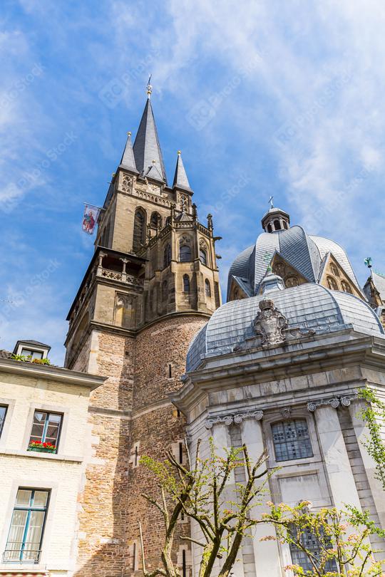 the Aachen Cathedral at summer  : Stock Photo or Stock Video Download rcfotostock photos, images and assets rcfotostock | RC Photo Stock.: