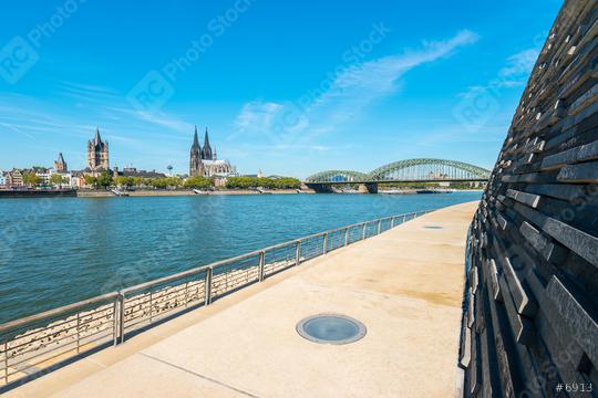 the deutzer rhine boulevard in Cologne at summer  : Stock Photo or Stock Video Download rcfotostock photos, images and assets rcfotostock | RC Photo Stock.: