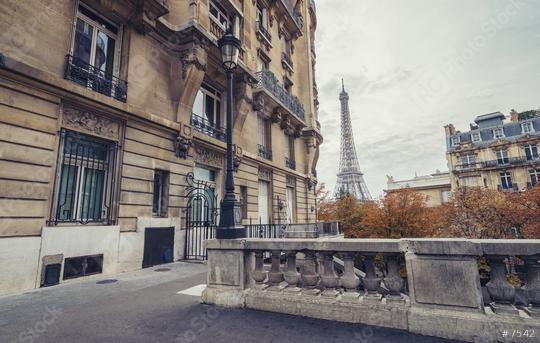 the Eiffel Tower view from the Avenue de Camoens in paris, france  : Stock Photo or Stock Video Download rcfotostock photos, images and assets rcfotostock | RC Photo Stock.: