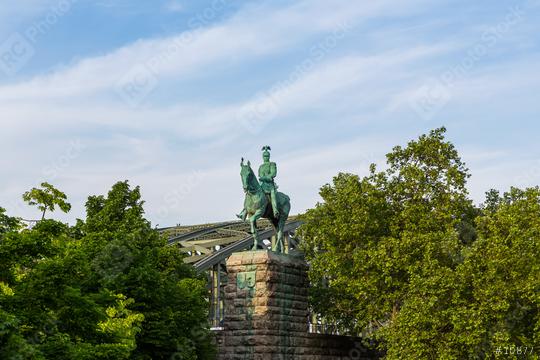 The Kaiser Wilhelm II equestrian statue at the Hohenzollern bridge  : Stock Photo or Stock Video Download rcfotostock photos, images and assets rcfotostock | RC Photo Stock.: