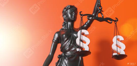The Statue of Justice - lady justice or Iustitia / Justitia the Roman goddess of Justice, with paragraphs in scales  : Stock Photo or Stock Video Download rcfotostock photos, images and assets rcfotostock | RC Photo Stock.: