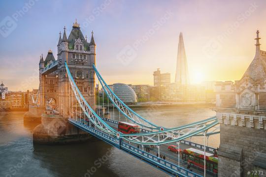 The Tower Bridge in London, the UK. Sunset with beautiful clouds  : Stock Photo or Stock Video Download rcfotostock photos, images and assets rcfotostock | RC Photo Stock.:
