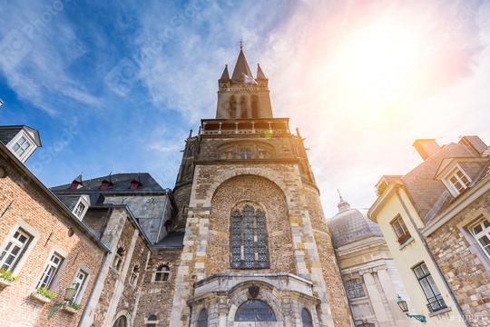 the Westwerk of the Cathedral of Aachen   : Stock Photo or Stock Video Download rcfotostock photos, images and assets rcfotostock | RC Photo Stock.:
