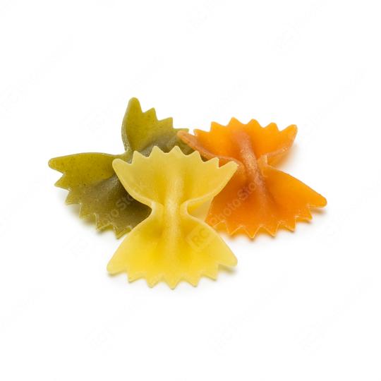 three colored Farfalle pasta noodles  : Stock Photo or Stock Video Download rcfotostock photos, images and assets rcfotostock | RC Photo Stock.: