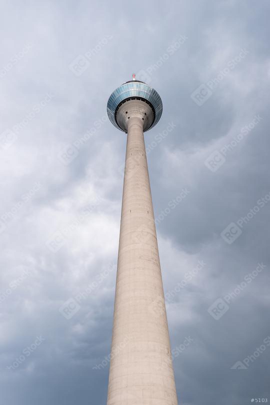 thunderstorm at the tv tower Rheinturm of Dusseldorf in Germany  : Stock Photo or Stock Video Download rcfotostock photos, images and assets rcfotostock | RC Photo Stock.: