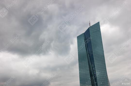 thunderstorm over the European Central Bank or ECB in Frankfurt   : Stock Photo or Stock Video Download rcfotostock photos, images and assets rcfotostock | RC Photo Stock.: