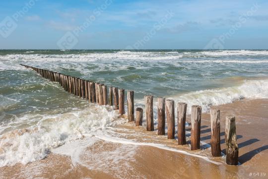 Timber Piles at the beach in Domburg / Netherlands  : Stock Photo or Stock Video Download rcfotostock photos, images and assets rcfotostock | RC Photo Stock.: