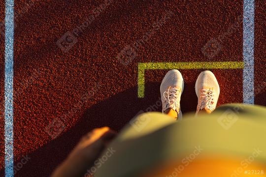 Top-down view of a person