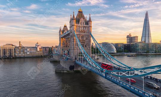 Tower Bridge in London, the UK. Sunset with beautiful clouds  : Stock Photo or Stock Video Download rcfotostock photos, images and assets rcfotostock | RC-Photo-Stock.: