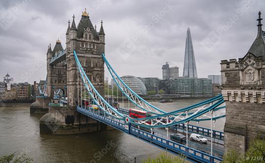 Tower Bridge in London with dramatic cloudy sky, the UK  : Stock Photo or Stock Video Download rcfotostock photos, images and assets rcfotostock | RC Photo Stock.: