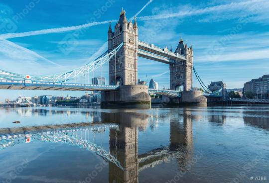 Tower Bridge with reflection at the morning in London, UK  : Stock Photo or Stock Video Download rcfotostock photos, images and assets rcfotostock | RC Photo Stock.:
