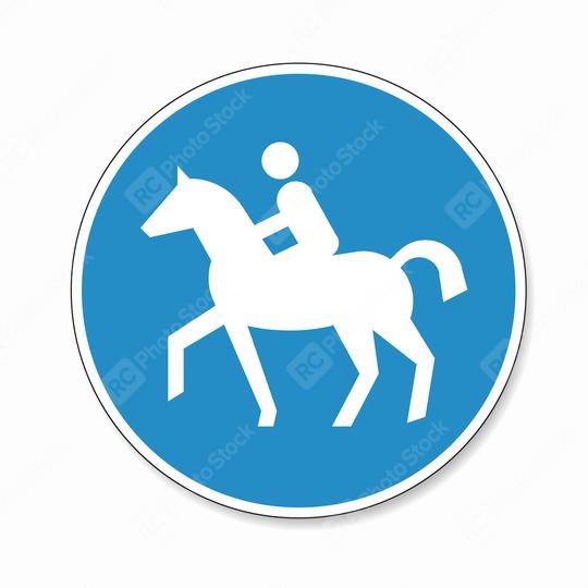 Track for riding road sign. German traffic sign for bridle way on white background. Vector illustration. Eps 10 vector file.  : Stock Photo or Stock Video Download rcfotostock photos, images and assets rcfotostock | RC Photo Stock.: