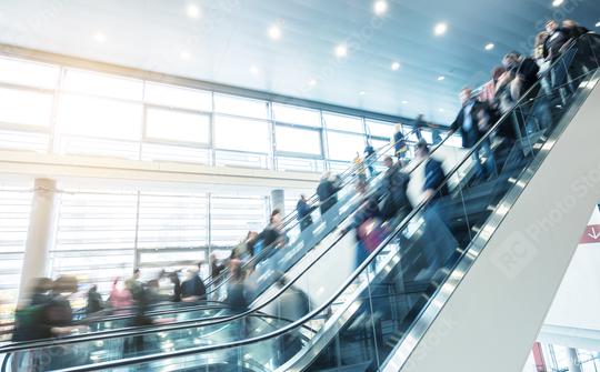 trade fair staircase with moving people  : Stock Photo or Stock Video Download rcfotostock photos, images and assets rcfotostock | RC Photo Stock.: