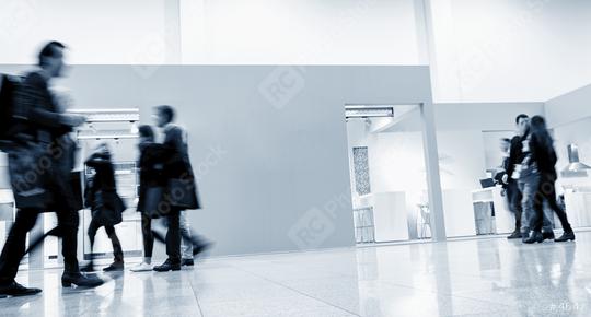 trade show booth with blurred people - business concept image  : Stock Photo or Stock Video Download rcfotostock photos, images and assets rcfotostock | RC Photo Stock.: