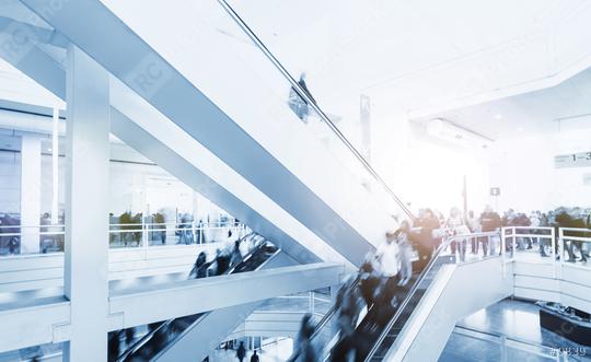 trade show staircase with blurred people  : Stock Photo or Stock Video Download rcfotostock photos, images and assets rcfotostock | RC Photo Stock.: