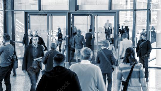 Tradeshow Visitors at a entrance  : Stock Photo or Stock Video Download rcfotostock photos, images and assets rcfotostock | RC Photo Stock.:
