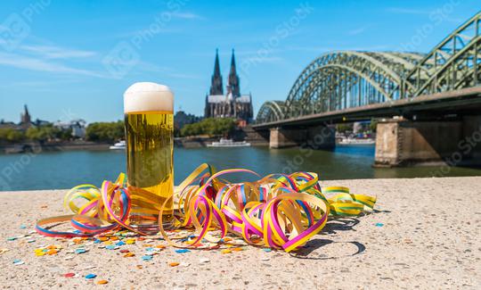 Tra­di­tio­nal beer (Kölsch) at carnival at cologne  : Stock Photo or Stock Video Download rcfotostock photos, images and assets rcfotostock | RC Photo Stock.: