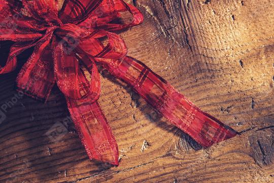 traditional christmas bow on wooden background  : Stock Photo or Stock Video Download rcfotostock photos, images and assets rcfotostock | RC Photo Stock.: