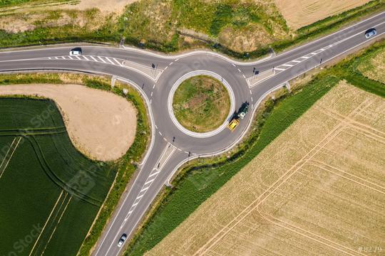 Traffic circle, roundabout - aerial view  : Stock Photo or Stock Video Download rcfotostock photos, images and assets rcfotostock | RC Photo Stock.: